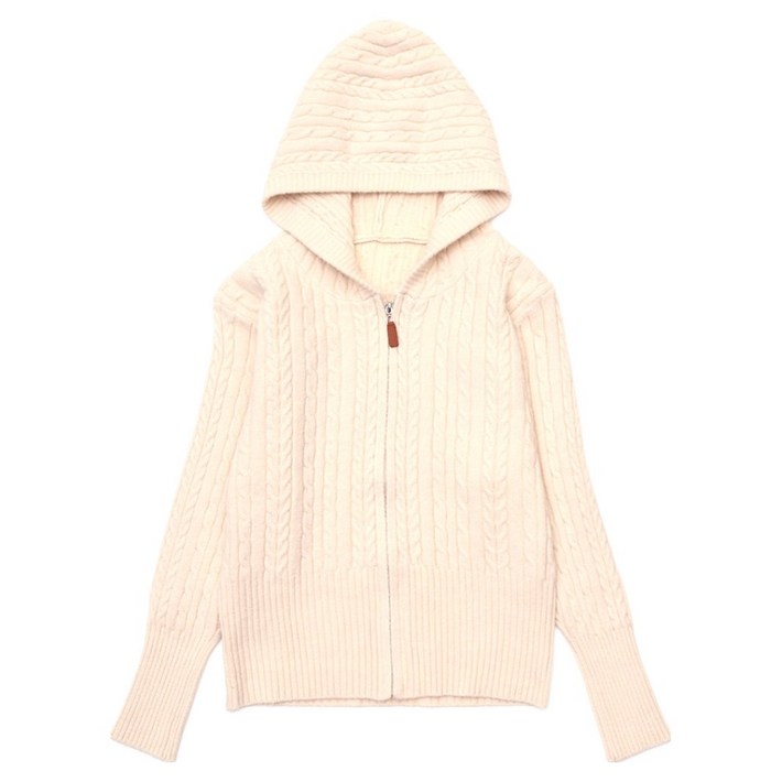 라라온 케이블 하프집업 후드 니트 TSP2983