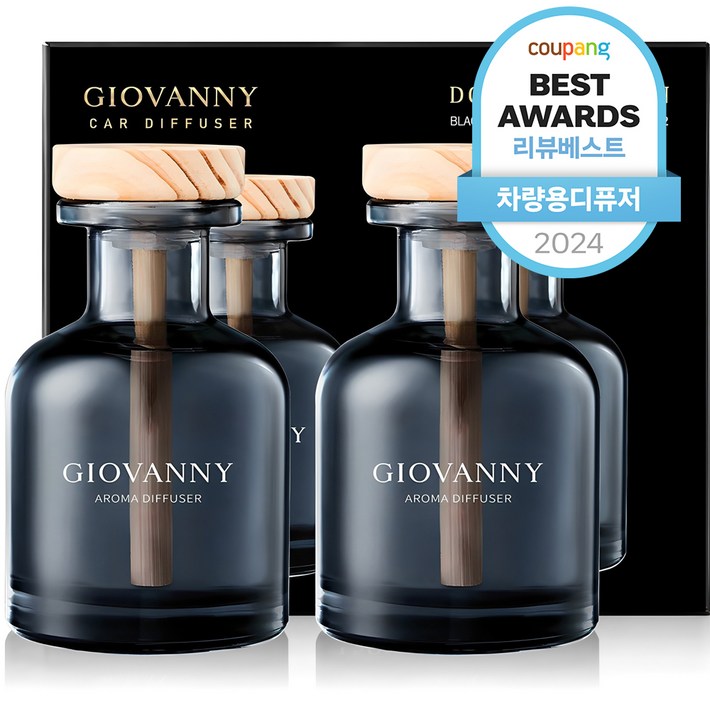 GIOVANNY 컵홀더형 차량용 디퓨저 150ml, 블랙 체리, 2개 GIOVANNY 컵홀더형 차량용 디퓨저 150ml, 블랙 체리, 2개