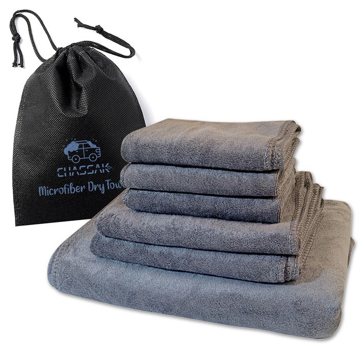 차싹 초극세사 차량용 세차타월 소형 3p  중형 2p  특대형 1p 세트