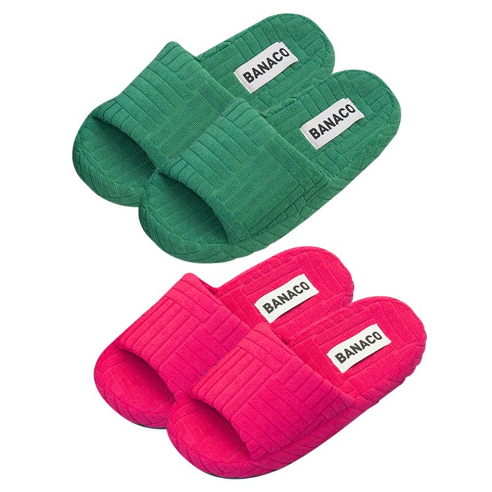 바나코 비비드 테리 룸 슬리퍼