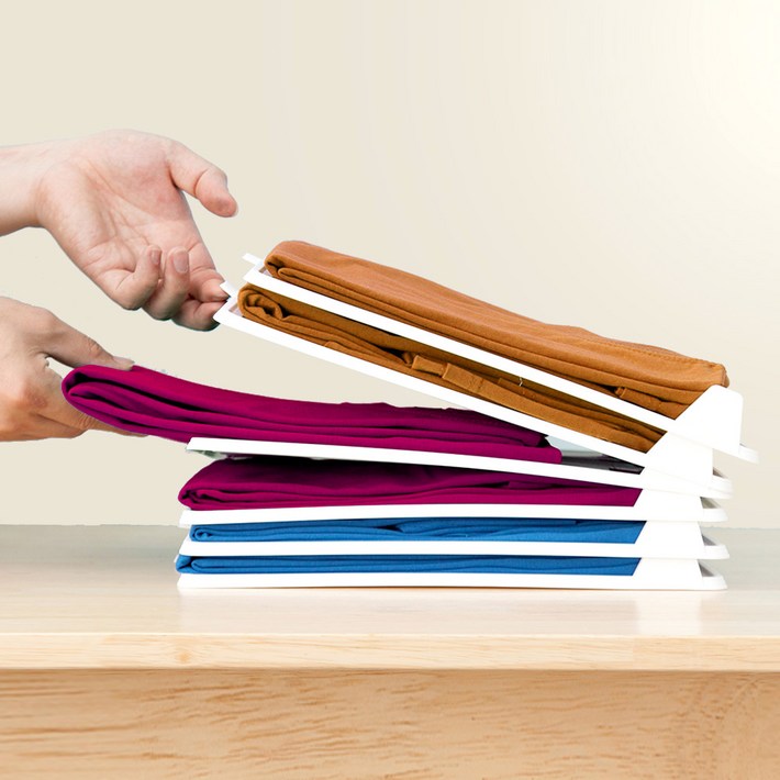 보노하우스 슬라이딩 옷정리 적층 티셔츠 트레이