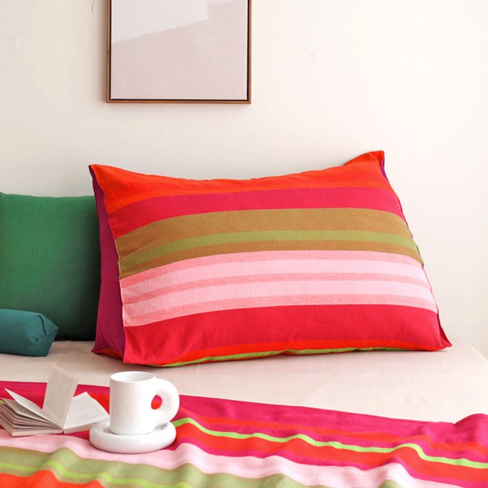 오리고 프리미엄 삼각 등쿠션, 블러쉬앤피오니