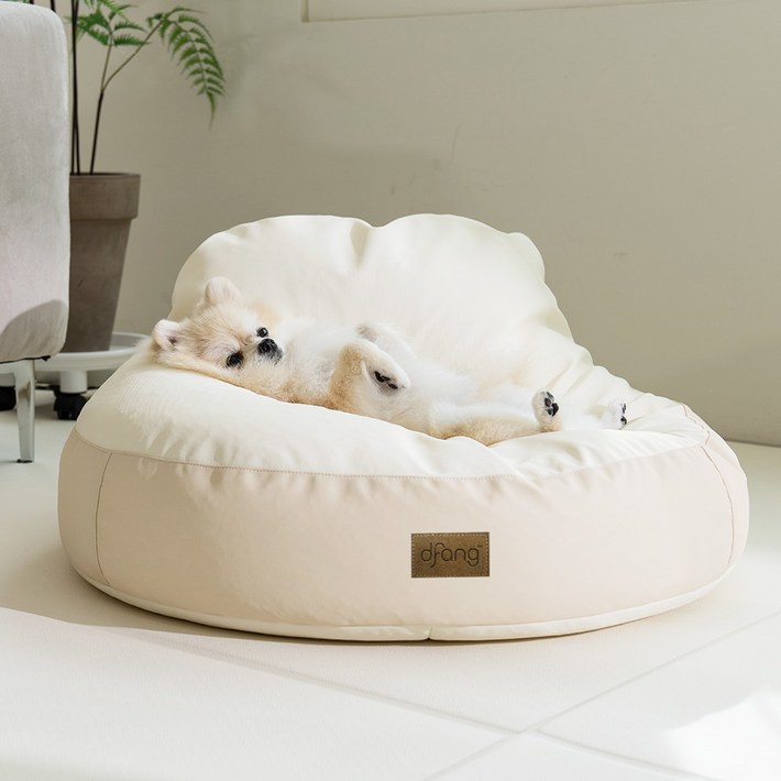디팡 강아지 원형 빈백 방석