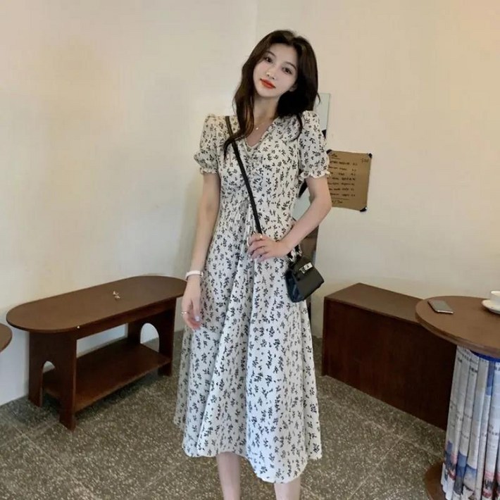보나비 여성용 여름 잔꽃무늬 원피스 보나비 여성용 여름 잔꽃무늬 원피스