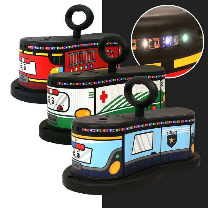 한정수량특가 보스아이 프렌즈 붕붕카 경찰차, 소방차, 구급차 무소음 실내 승용완구, 1개