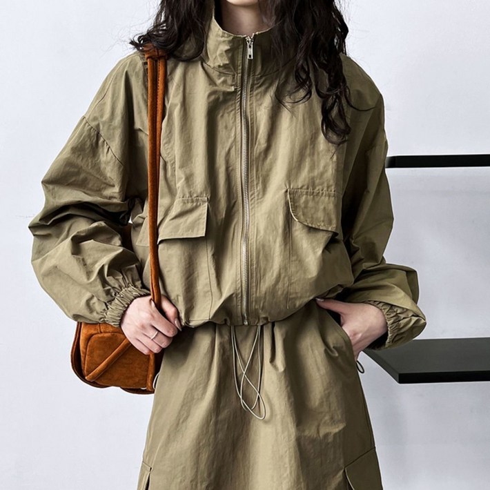 휠렉스 여성 캐주얼 루즈핏 코트 스커트 상하세트 JT327