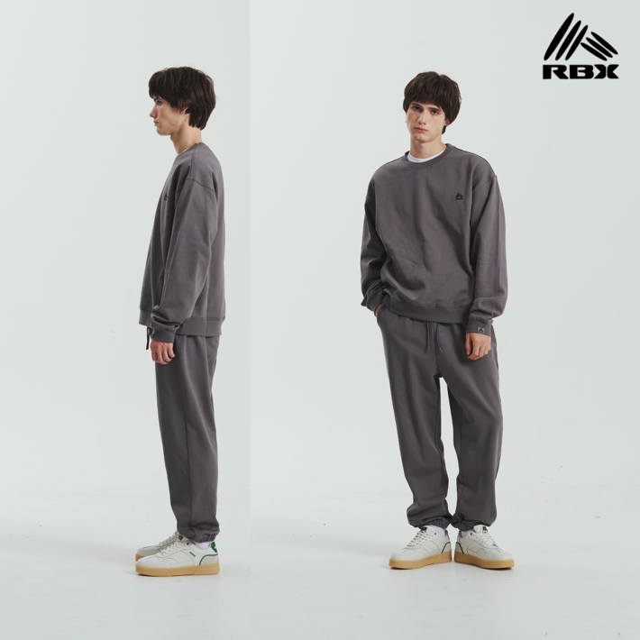 RBX 남여공용 오버핏 셋업 스웻셔츠 민안감 루즈핏 가을셋업 세트 기모X