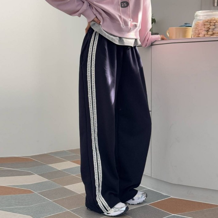 메이블루 레이스 트랙팬츠 키작녀바지 밀리터리바지 여성통바지 택티컬바지 청바지