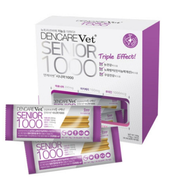 DENCARE Vet 덴케어벳 시니어 덴탈껌 30개입, 10g, 시니어 DENCARE Vet 덴케어벳 시니어 덴탈껌 30개입, 10g, 시니어