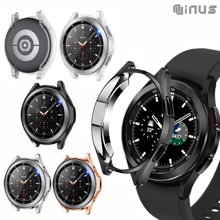 이너스 갤럭시 워치4 클래식 3D 사이드 범퍼 보호 TPU 케이스 42mm 46mm, 1개