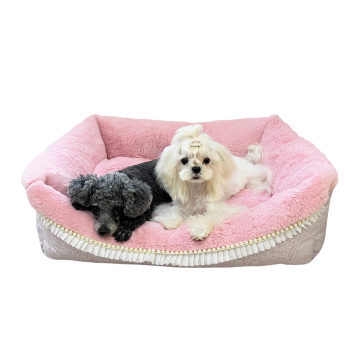 왕왕왕성 보들보들 강아지 고양이 극세사 쿠션방석 침대 쇼파, 1개, 핑크