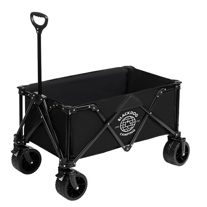 BLACKDOG 야외 접이식 캠핑 웨건 150L BDTC002, 1개, 블랙
