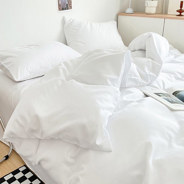 화이트 플레인 호텔 이불 커버 흰색이불