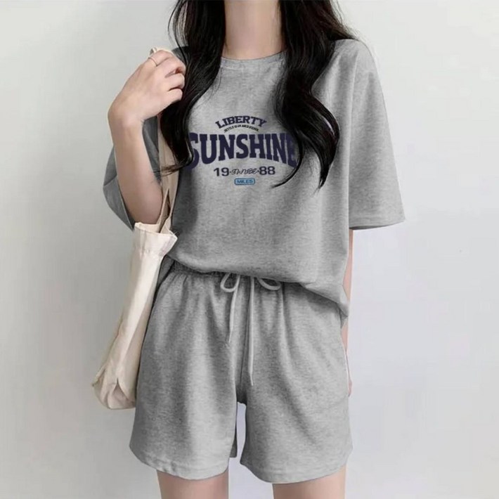 더블엠 여성용 여름 상하의 세트 선샤인