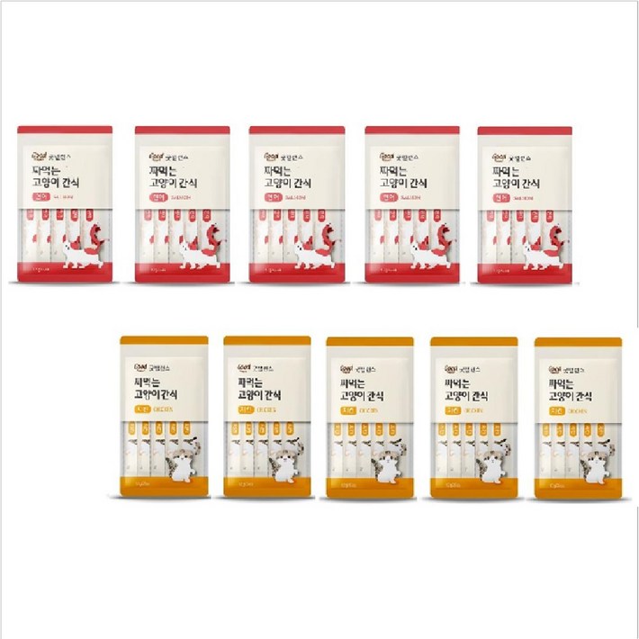 굿밸런스 짜먹는 고양이 간식 3종 택1 5px20세트, 20개, 12g, 연어치킨