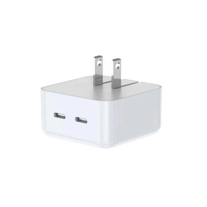 퀄컴 신제품 35W PD 고속 충전기, 듀얼 타입 C 포트, 미국영국유럽, 접이식 작은 벽 여행용 어댑터, 아이