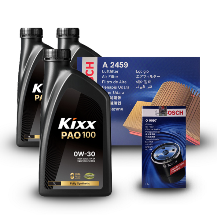 모하비 HM 3.8 가솔린 엔진오일세트 킥스 파오100 0W30 PAO100 구 파오1