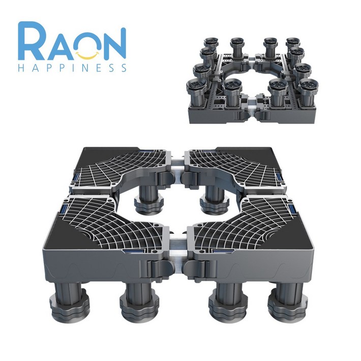 Raon 세탁기 받침대 12발, 1개, 더블 강화 프레임 그레이 12발 RJSF03 Raon 세탁기 받침대 12발, 1개, 더블 강화 프레임 그레이 12발 RJSF03