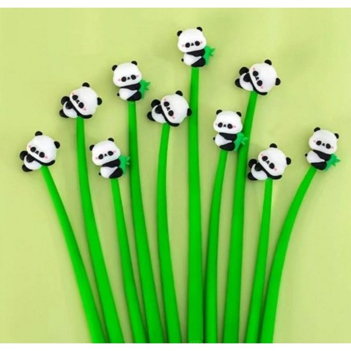 10개 팬더볼펜 캐릭터 귀여운 볼펜 선물세트 동물볼펜, 10개 1세트