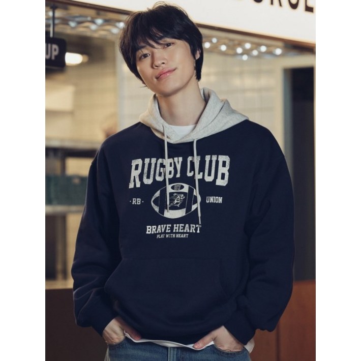 탑텐 TOPTEN 공용 플리스 그래픽 배색 스웨트 후디MSE4TH3903 MSE4TH3903 147360