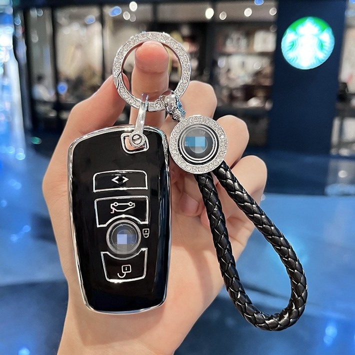 DaysIN 키케이스 풀커버 스마트키 폴딩키 BMW 호환, 블랙