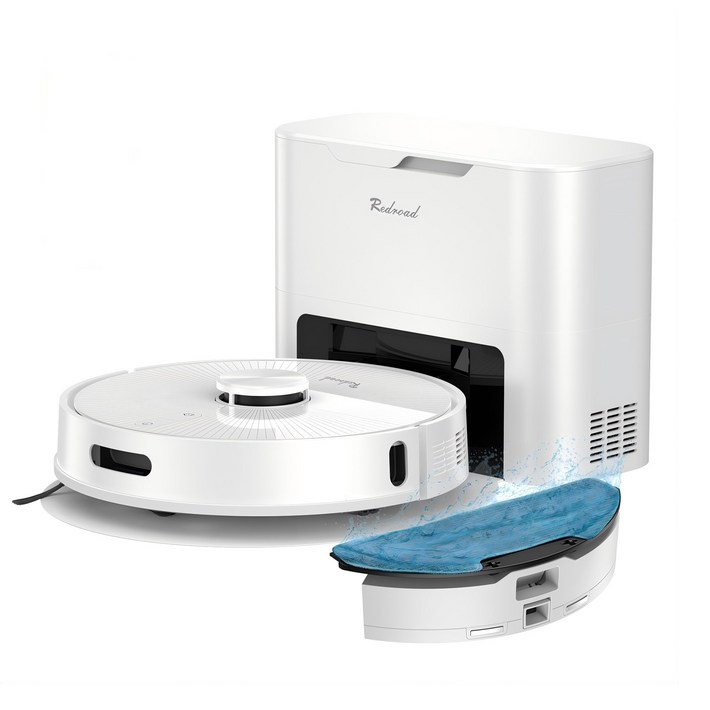 Redroad R10 2in1 물걸레 로봇청소기 LDS센서 먼지비움 어플연동, R10, 화이트