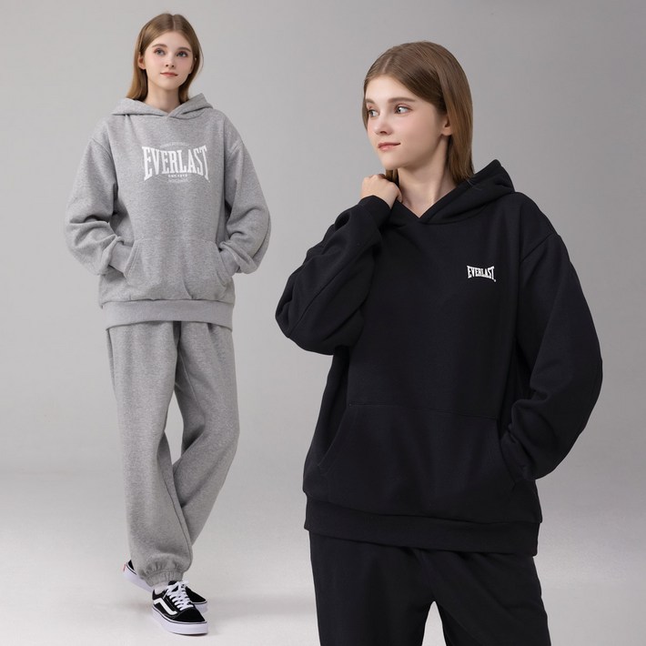 에버라스트 여성 기모 츄리닝 러닝복 후드티  조거팬츠