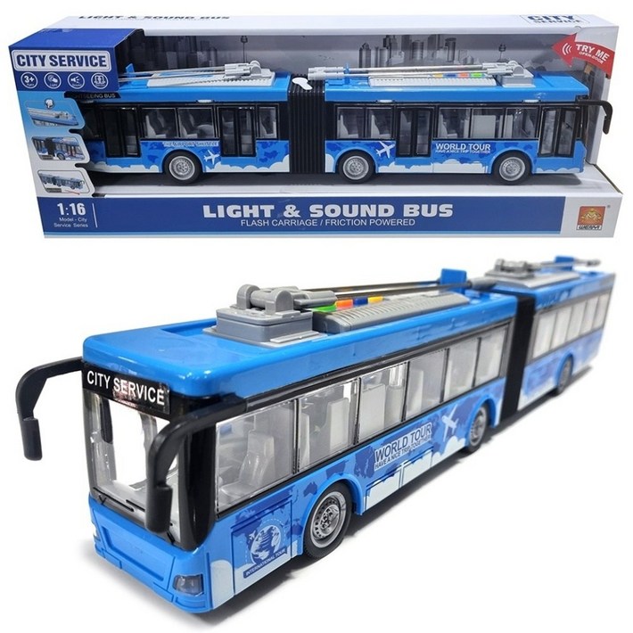 세계유통 굴절관광버스파랑915B  빛과 소리나는 후릭션 미니카  어린이날 크리스마스 어린이집 남아여아 생일선물