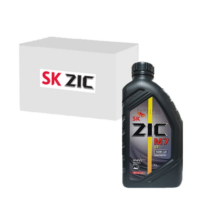 SK엔무브 지크 4행정 M7 4T 10W40, JASO MA2, 1L x 12개, 1개