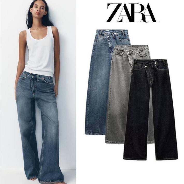 ZARA 자라 여성 2025 신상 플래킷 청바지 데님 진
