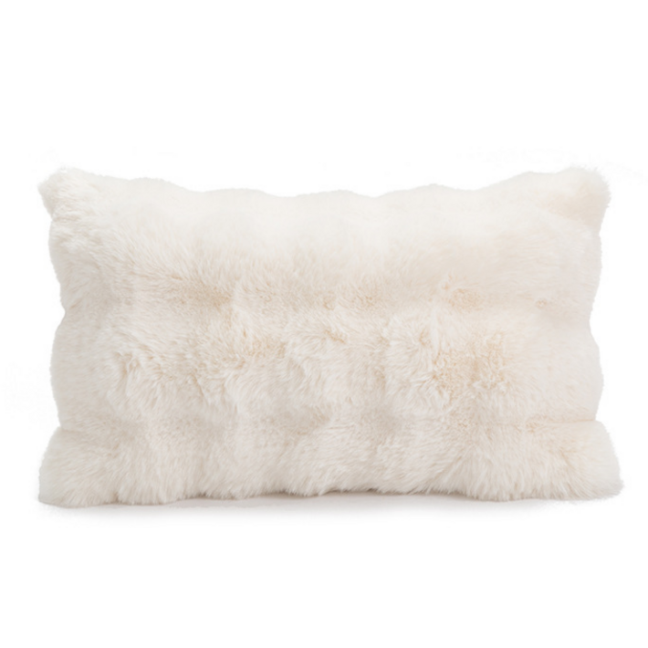 빅무드 버블밍크 퍼 쿠션 국산 솜포함 인테리어 소파쿠션, 오프화이트