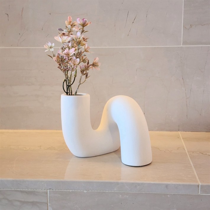 위비뉴 오브제 도자기 화병, 인테리어 세라믹 꽃병, 단일 색상