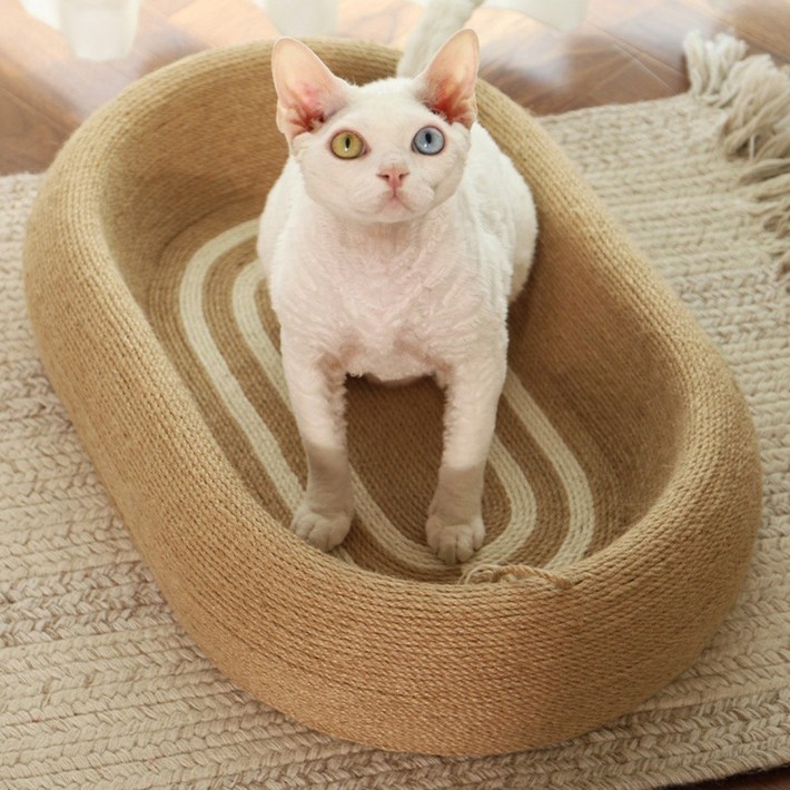 MEOW 고양이스크래쳐 사이잘삼 움푹원형 스크래처, 1개, 움푹원형스크래쳐