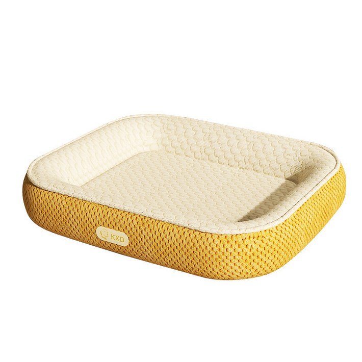 이지모먼트 여름 강아지 고양이 아이스 쿨매트 반려동물 미끄럼방지 사각 꿀잠방석, 1개, 노란