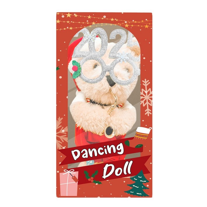 케바케 말하는 춤추는 노래하는 인형 트리 곰돌이 루돌프 말따라하는 움직이는 장난감 ip0222326C, 1개, 춤추는 색소폰 곰돌이