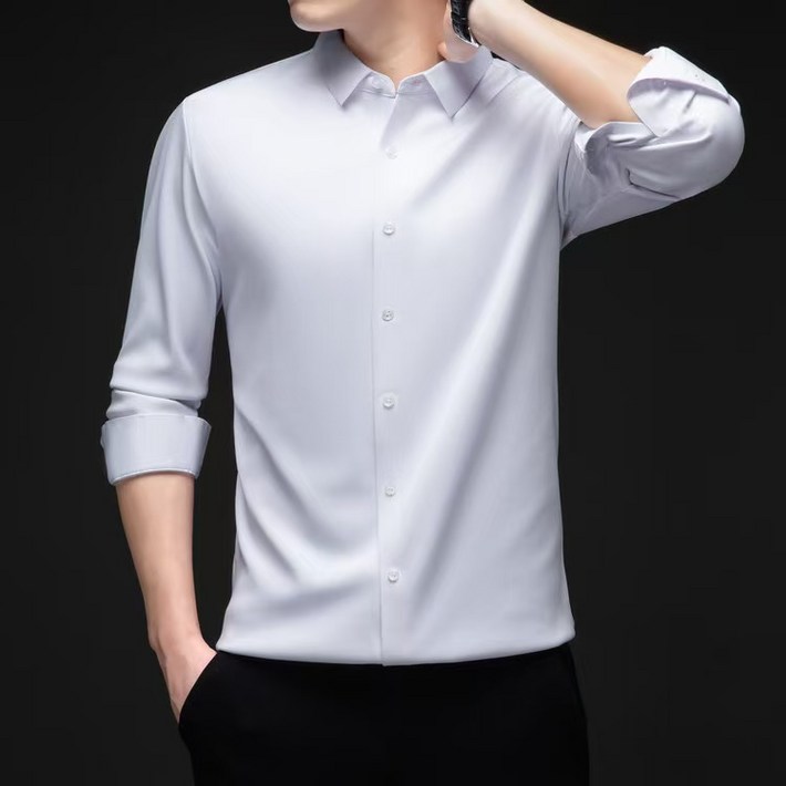 J nd O남성 겨울 기모 스판 와이셔츠 남방