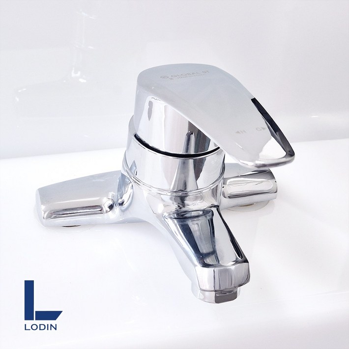 로딘 국산 투홀 세면 수전 욕실 화장실 세면기 수도꼭지 2홀 M1400