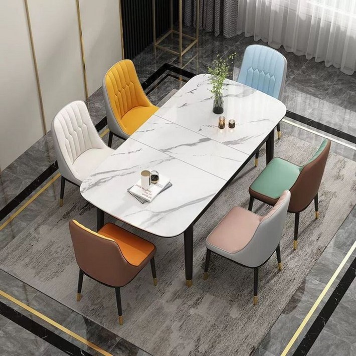 인덕션식탁 확장형 6인용 대리석테이블 탁자