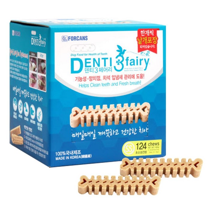 포켄스 덴티페어리 디스펜서SS 124p 강아지 덴탈 양치껌