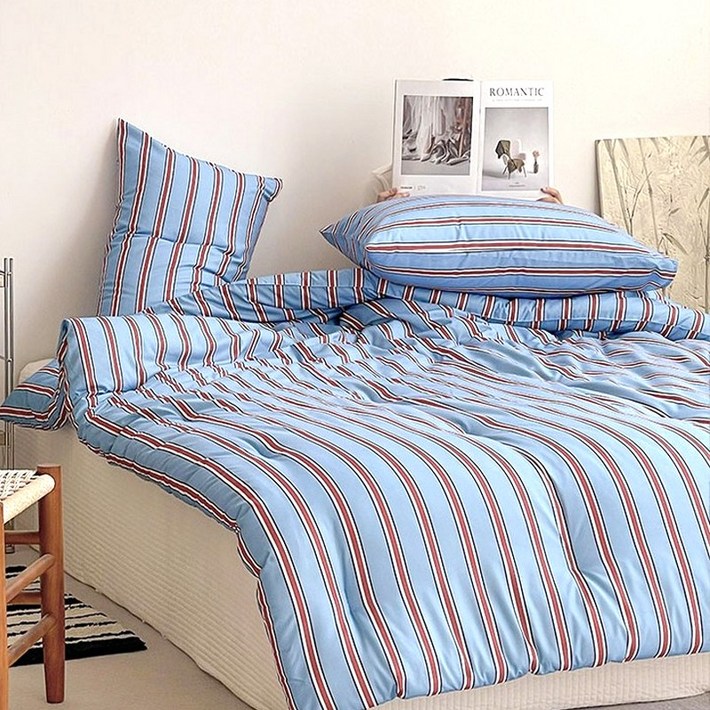 차렵이불 스트라이프 바이오워싱 사계절 이불