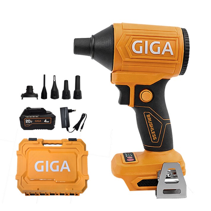 기가 20V 충전 더스트건 휴대용 미니 무선 송풍기 캠핑 세차 G400A, 4.0Ah 배터리1개, 단일 색상