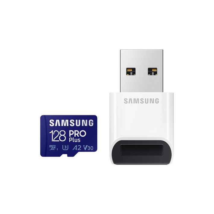 sd카드512 삼성전자 정품 마이크로 SD 카드 PRO PLUS+리더기 닌텐도 블랙박스 스마트폰 외장 메모리 카드 128GB 256GB 512GB, 128GB