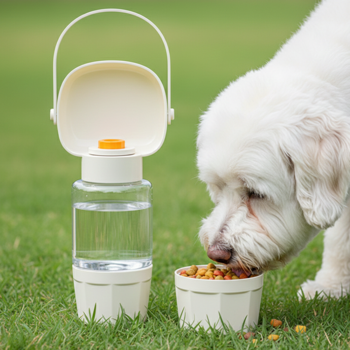 픽앤굿 2in1 원터치 휴대용 강아지 물병