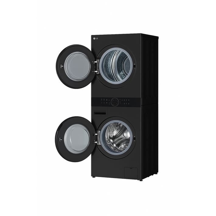 LG전자 트롬 워시타워 컴팩트 W10BN 1310kg 플래티늄 블랙  1등급