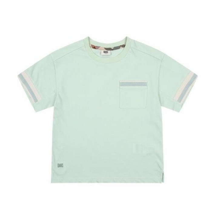 닥스키즈 니트 자카드 배색 티셔츠DUM11TR18M 1819040