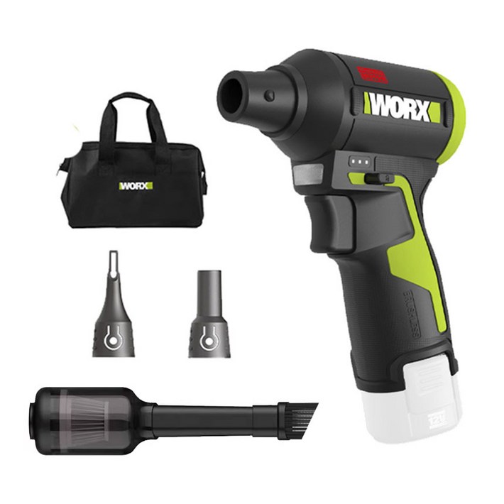 웍스 WU094 청소기세트 미니 송풍기 12V 에어건 제트팬 더스트건 세차용 소형 너구리해외쇼핑, 1개