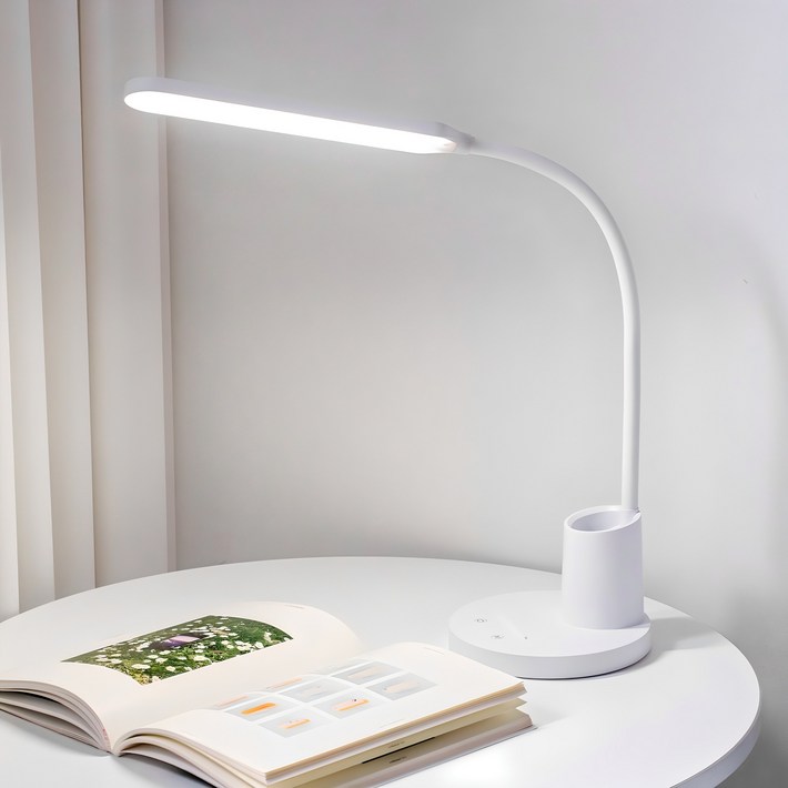 이지디어 LED 무선 학습용 책상 스탠드, 화이트 이지디어 LED 무선 학습용 책상 스탠드, 화이트