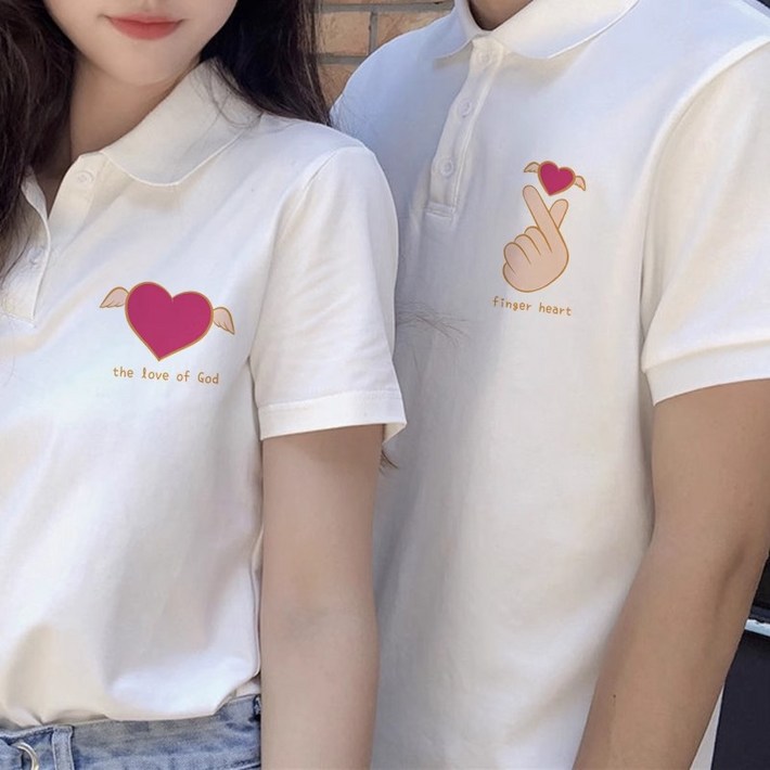 YioYcc 커플티 반팔 면 티셔츠 YioYcc 커플티 반팔 면 티셔츠