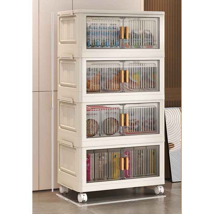 오텔르 리빙 대형 양문형 폴딩 서랍 접이식 수납장 및 옷장, 80cm, 1세트