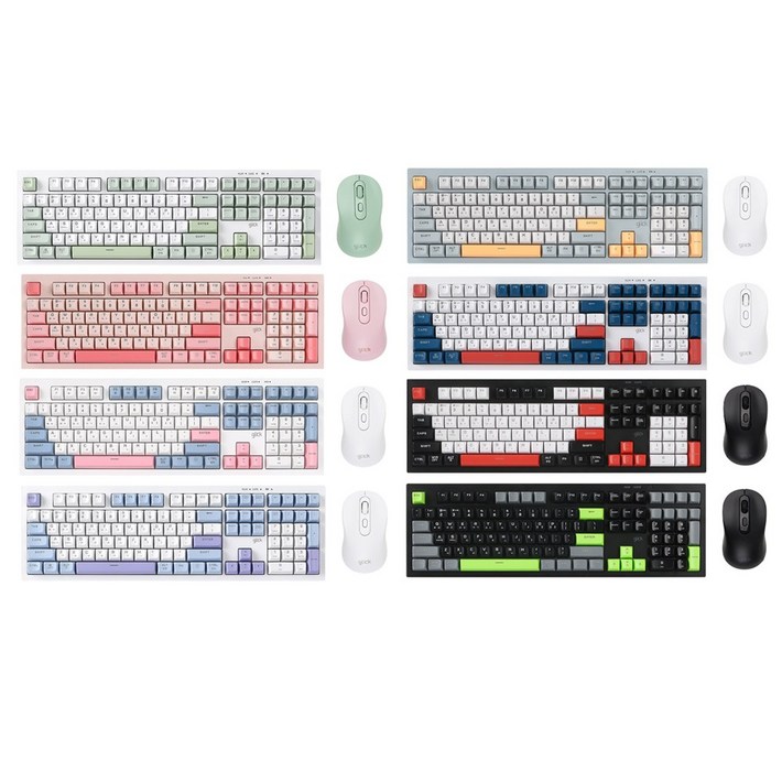 지클릭커 오피스프로 사일런스 M 무소음 무선 블루투스 108 키보드 마우스 세트, 일반형, Poker Green, WMK90 지클릭커 오피스프로 사일런스 M 무소음 무선 블루투스 108 키보드 마우스 세트, 일반형, Poker Green, WMK90